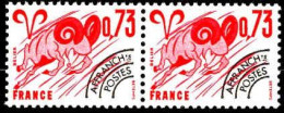 France Préo N** Yv:151 Mi:2064 Signe Du Zodiaque Bélier Paire - 1964-1988