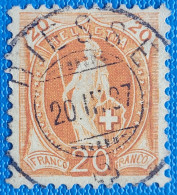 Zu  66A / Mi 58XA 11½ / YT 71 11¾ Marque De Contrôle Large Obl. DIESSE 20.3.87 LUXE Voir Image Et Description - Used Stamps