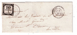 80 SOMME AMIENS LSC TAD Type 15 Du 13/06/1859 Sur 10 C Taxe Carré (touché) TTB - 1877-1920: Semi Modern Period