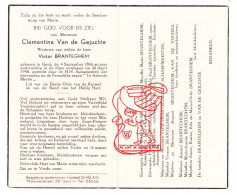 DP Clementina Van De Gejuchte ° Gent 1866 † 1948 X Victor Branteghem // De Schaepmeester Vandevoorde - Devotion Images