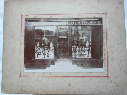 SUPERBE PHOTO ANCIENNE Sur Support Cartonné (21 X 27 Cm) : Façade Boutique OGEZ - CHINE. THES. CHOCOLATS.JAPON - Azië