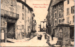 01 AMBERIEUX - La Place Sanville. - Unclassified