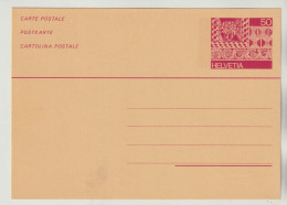 Schweiz Ganzsache 1984 Helvetia 50 Rp. Postkarte Fassadenmalerei, NEU, Siehe 2 Scans - Enteros Postales