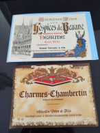 DEUX ÉTIQUETTES VIN DE BOURGOGNE/HOSPICES DE BEAUNE ET CHARME CHAMBERTIN - Bourgogne