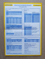 Tarifs Principaux La Poste Juillet 1993 - Feuille A4 Recto Verso - Postdokumente