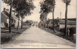72 CONLIE - Route De Sille, Arrivee A L'ecole Des Garcon  - Conlie