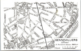 93 GENNEVILLIERS - Carte Postale Plan De Ville  - Sonstige & Ohne Zuordnung