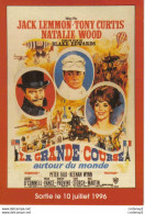 Affiche Cinéma Sur Carte Film La Grande Course Autour Du Monde VOIR DOS Jack Lemmon TONY CURTIS NATALIE WOOD 1996 - Affiches Sur Carte