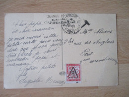 Lettre Taxee Obliteration TRIANGLE B Sur Timbre Taxe 30 C A Percevoi - 1921-1960: Période Moderne