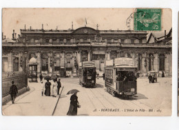 BORDEAUX * GIRONDE * HOTEL DE VILLE * COLONNE MORICE * TRAMWAYS * DAMES DE FRANCE * Carte N° 48 - Bordeaux