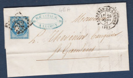 Bordeaux N° 46A  Sur Lettre De Luchon Pour St Gaudens - Cote 320 € - 1870 Uitgave Van Bordeaux