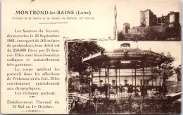 42 MONTROND LES BAINS - Carte Souvenir Historique. - Sonstige & Ohne Zuordnung