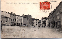 42 MONTAGNY - La Place De La Mairie, La Fontaine  - Sonstige & Ohne Zuordnung