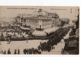 BORDEAUX * GIRONDE * INAUGURATION MONUMENT GAMBETTA * DEFILE SOCIETES CIVILES * CAFE RESTAURANT GOBINEAU - Bordeaux