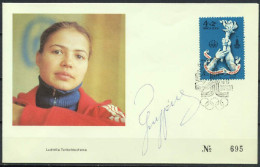 USSR Russia 1976 Olympic Games Moscow, Autograph Cover With Original Signature Of Ludmilla Turischtschewa - Sommer 1980: Moskau