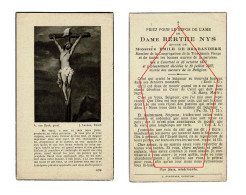 Berthe Nys Emile De Brabandere Courtrai Kortrijk 1937 Doodsprentje Bidprentje - Obituary Notices