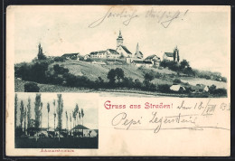 AK Straden, Ortspartie Mit Kirche, Johannesbrunnen  - Autres & Non Classés