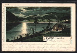 Lithographie Maria Zell, Partie Am Erlafsee  - Autres & Non Classés