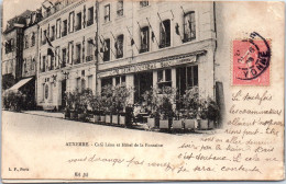89 AUXERRE - Cafe Leon & Hotel De La Fontaine. - Auxerre
