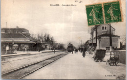 71 CHAGNY - Les Deux Gares, Arrivee D'un Train  - Chagny