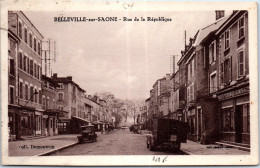 69 BELLEVILLE SUR SAONE - Vue Sur La Rue De La Republique. - Belleville Sur Saone