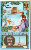 AVIATION - Carte Biplan Wright & Le Comte Lambert - Autres & Non Classés