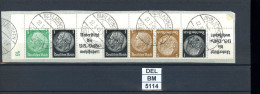 DEL-BM5114, Deutsches Reich,  Zusammendrucke Hindenburg, O, EG-Str. 3, OR - Se-Tenant