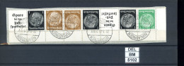 DEL-BM5102, Deutsches Reich,  Zusammendrucke Hindenburg, O, EG-Str. 3, UR - Zusammendrucke