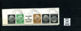 DEL-BM5090, Deutsches Reich,  Zusammendrucke Hindenburg, O, EG-Str. 1, OR - Zusammendrucke