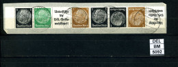 DEL-BM5092, Deutsches Reich,  Zusammendrucke Hindenburg, O, EG-Str. 1, SR - Se-Tenant