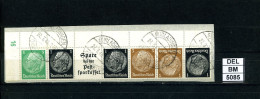 DEL-BM5085, Deutsches Reich,  Zusammendrucke Hindenburg, O, EG-Str. 3, OR - Se-Tenant