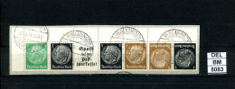 DEL-BM5083, Deutsches Reich,  Zusammendrucke Hindenburg, O, EG-Str. 3, OR - Zusammendrucke