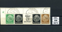 DEL-BM5073, Deutsches Reich,  Zusammendrucke Hindenburg, O, EG-Str. 3, OR - Zusammendrucke