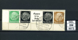 DEL-BM5072, Deutsches Reich,  Zusammendrucke Hindenburg, O, EG-Str. 3, UR - Zusammendrucke