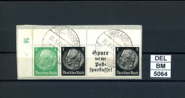 DEL-BM5064, Deutsches Reich,  Zusammendrucke Hindenburg, O, W96/98, OR - Se-Tenant