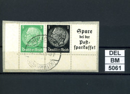 DEL-BM5061, Deutsches Reich,  Zusammendrucke Hindenburg, O, W96, UR - Se-Tenant