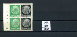 DEL-BM5051, Deutsches Reich,  Zusammendrucke Hindenburg, O, W59, SR - Se-Tenant