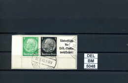 DEL-BM5048, Deutsches Reich,  Zusammendrucke Hindenburg, O, W90, UR - Se-Tenant