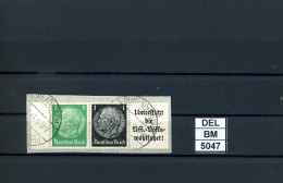 DEL-BM5047, Deutsches Reich,  Zusammendrucke Hindenburg, O, W90, SR - Se-Tenant