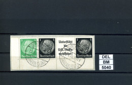 DEL-BM5040, Deutsches Reich,  Zusammendrucke Hindenburg, O, W92, UR - Zusammendrucke