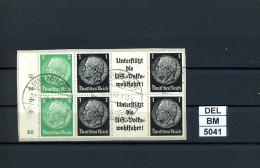 DEL-BM5041, Deutsches Reich,  Zusammendrucke Hindenburg, O, W92, SR - Se-Tenant