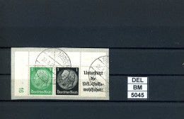 DEL-BM5045, Deutsches Reich,  Zusammendrucke Hindenburg, O, W90, OR - Se-Tenant