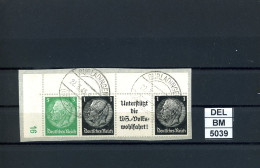 DEL-BM5039, Deutsches Reich,  Zusammendrucke Hindenburg, O, W92, OR - Se-Tenant