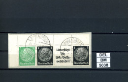 DEL-BM5038, Deutsches Reich,  Zusammendrucke Hindenburg, O, W92, OR - Se-Tenant