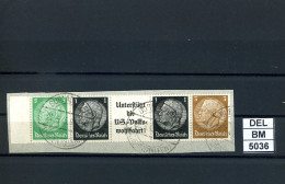 DEL-BM5036, Deutsches Reich,  Zusammendrucke Hindenburg, O, EG-Str. 2, SR - Zusammendrucke