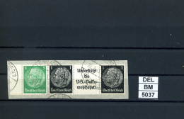 DEL-BM5037, Deutsches Reich,  Zusammendrucke Hindenburg, O, W92, SR - Se-Tenant