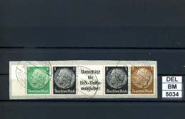 DEL-BM5034, Deutsches Reich,  Zusammendrucke Hindenburg, O, EG-Str. 2, SR - Zusammendrucke