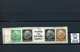 DEL-BM5035, Deutsches Reich,  Zusammendrucke Hindenburg, O, EG-Str. 2, SR - Se-Tenant