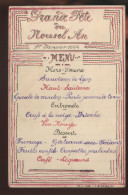 MENU - NOUVEL AN 1922 SUR CARTE FRANCHISE MILITAIRE - Menükarten
