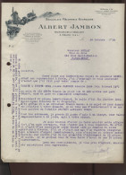 ALBERT JAMBON PROPRIETAIRE NEGOCIANT A MACON (SAONE ET LOIRE) - COURRIER DE 1934 - Food